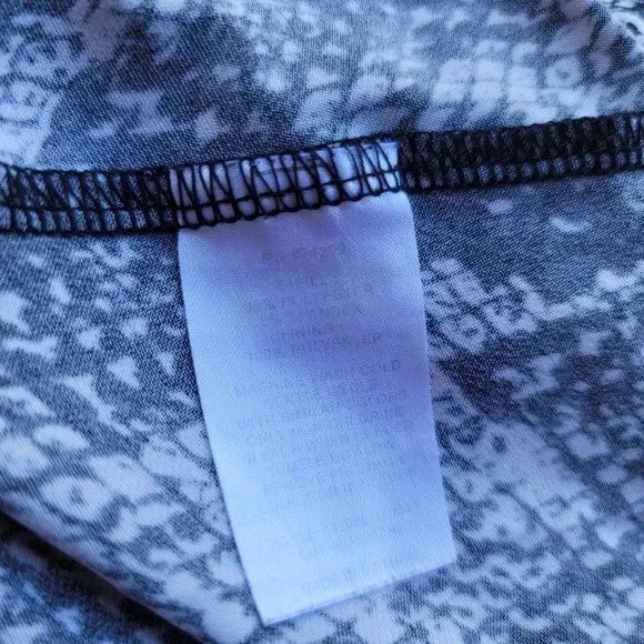 Enfocus Studio Womens Dress Snake White Black Print Fit Flare 3/4 Stretch Sz 4 - Picture 7 of 9